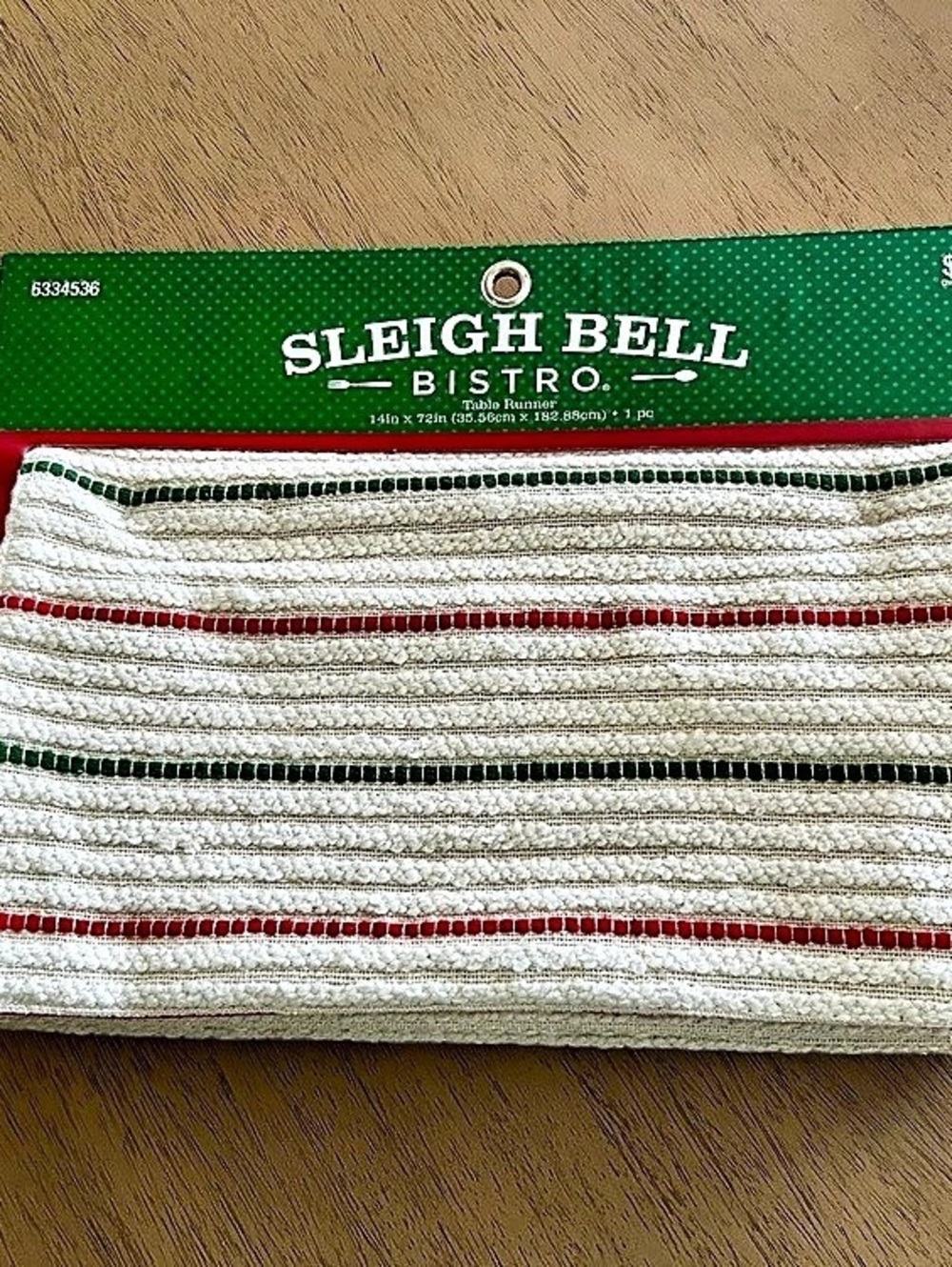 Sleigh Bell Bistro Christmas Table Runner 14in x 72in